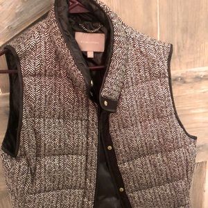 Brown & beige puffer vest -Banana Republic